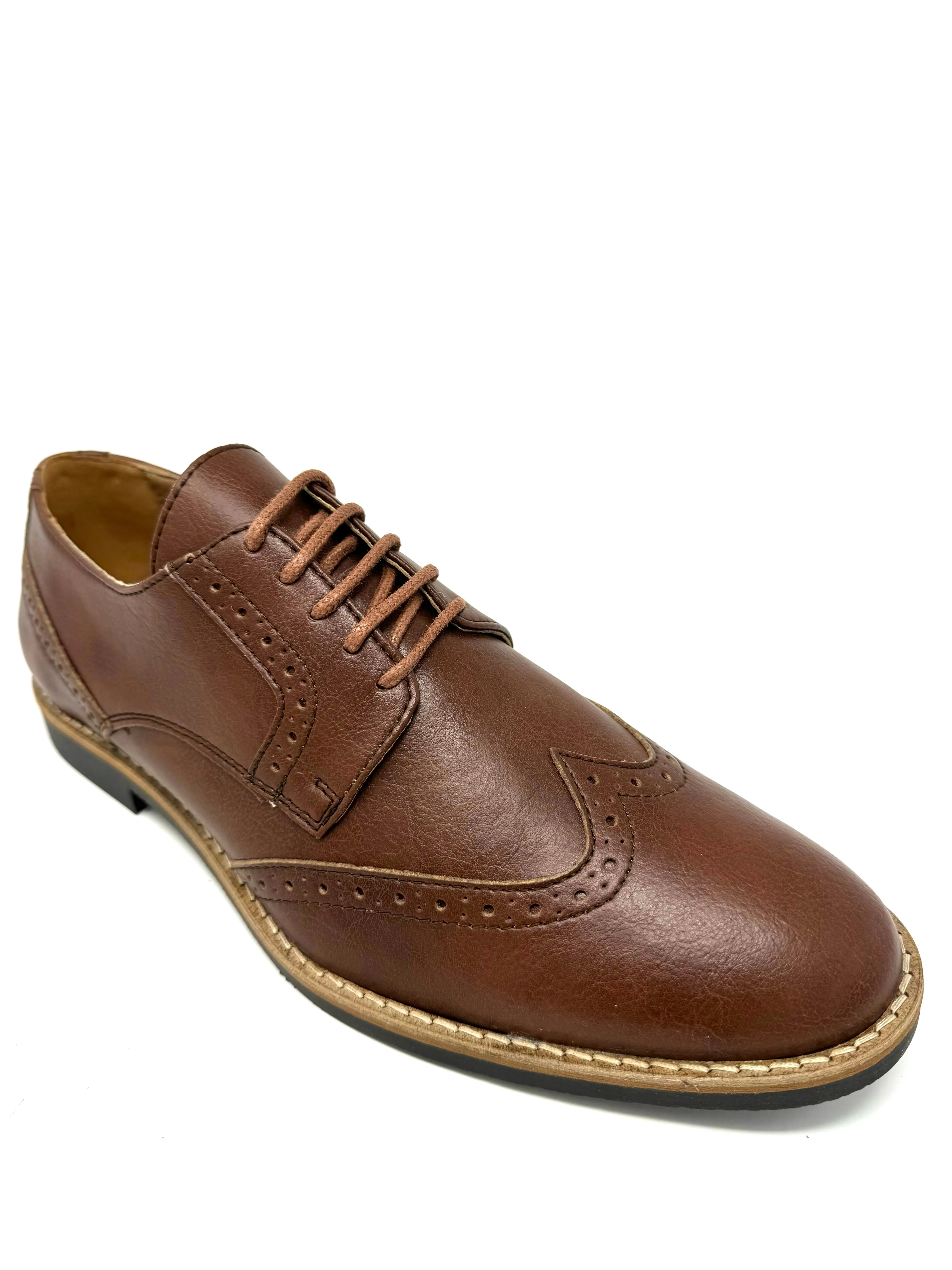 Ethan Brogue in Tan from Novacas Everyday Walking Comfort