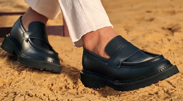 Soft Leather Slip-ons Everyday Loafer in Black from Ahimsa
