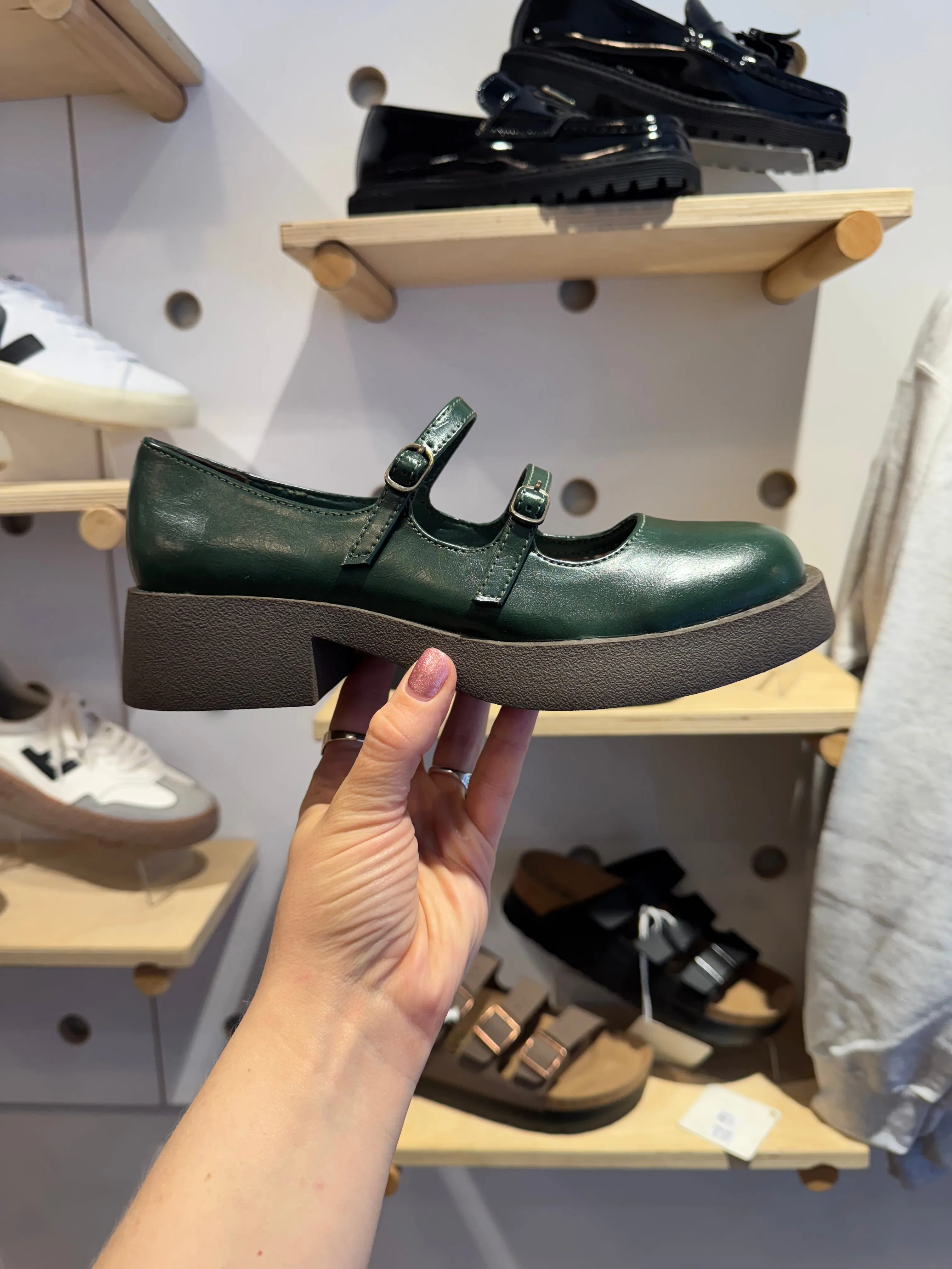 Fan Club Mary Jane in Green from BC Footwear Synthetic Upper