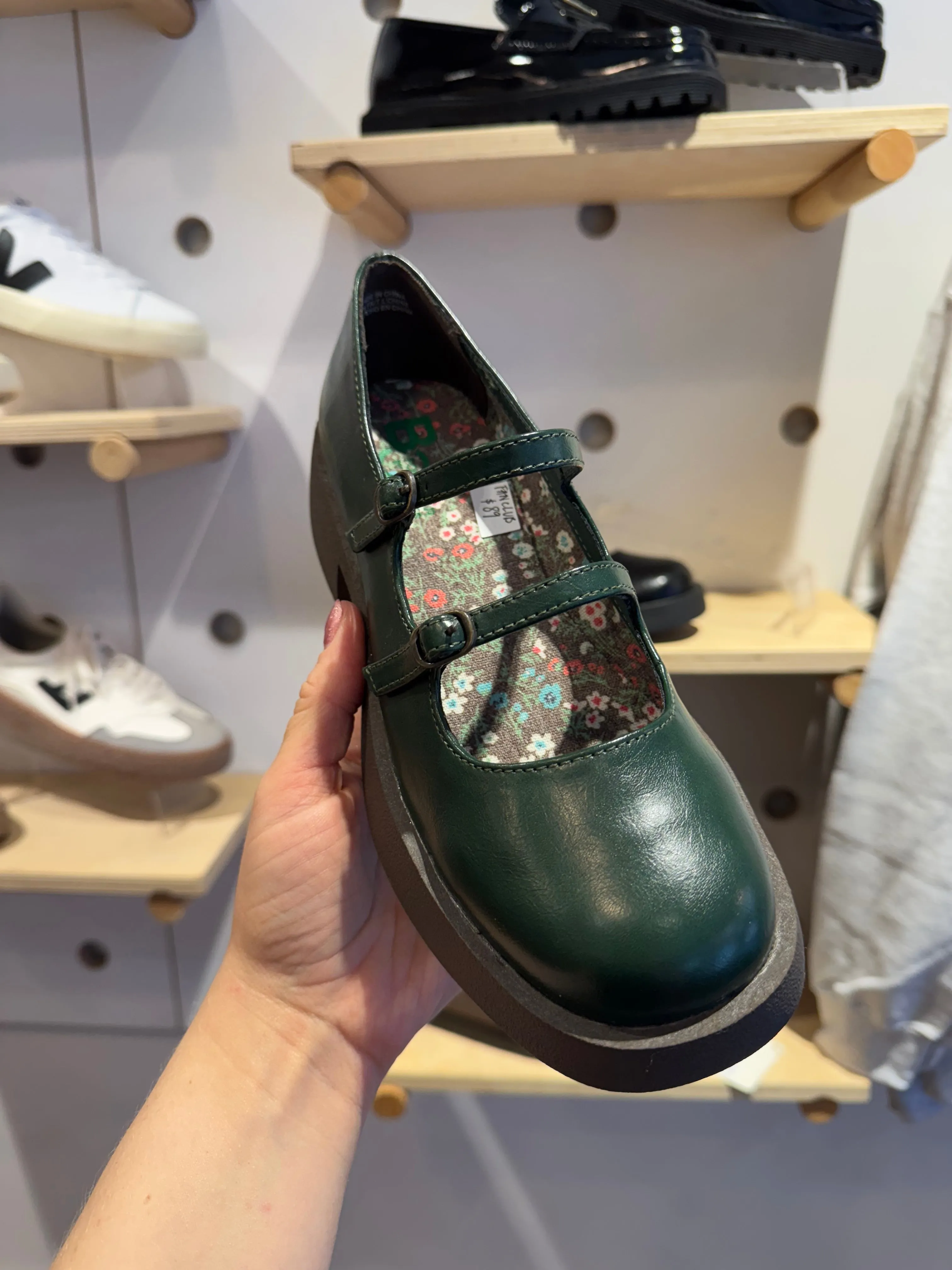 Fan Club Mary Jane in Green from BC Footwear Soft Neutral Moist Guard