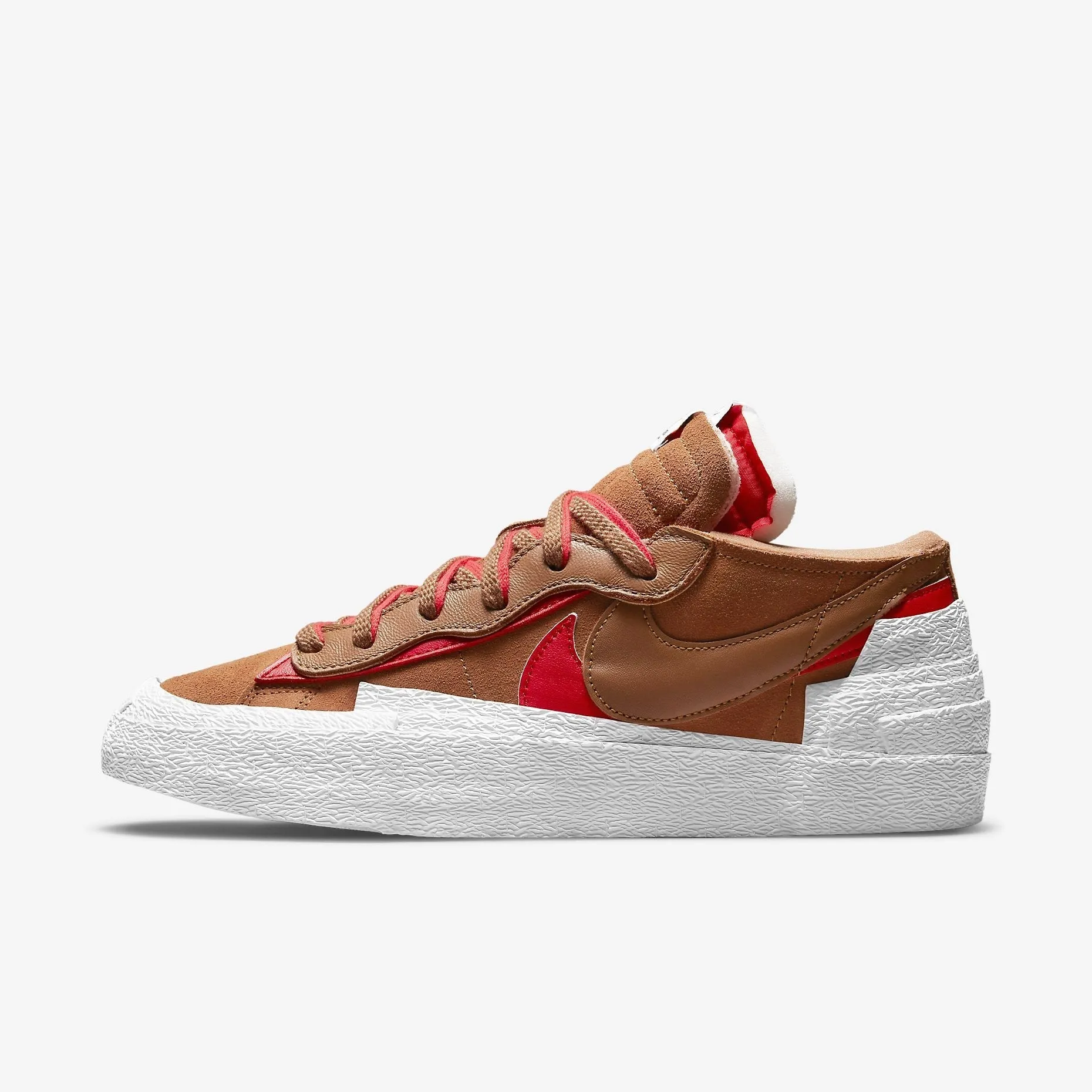 Casual grip Dynamic Fit Lacing (Men's) Nike Blazer Low x Sacai 'British Tan' (2021) DD1877-200