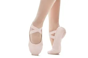 Padded Comfort Wellness Seekers Black Edge Brio -- Stretch Canvas Split Sole Ballet -- Light Pink