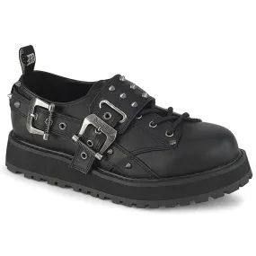 Easy Flow VALOR-38 Black Vegan Leather Unisex Platform Shoes