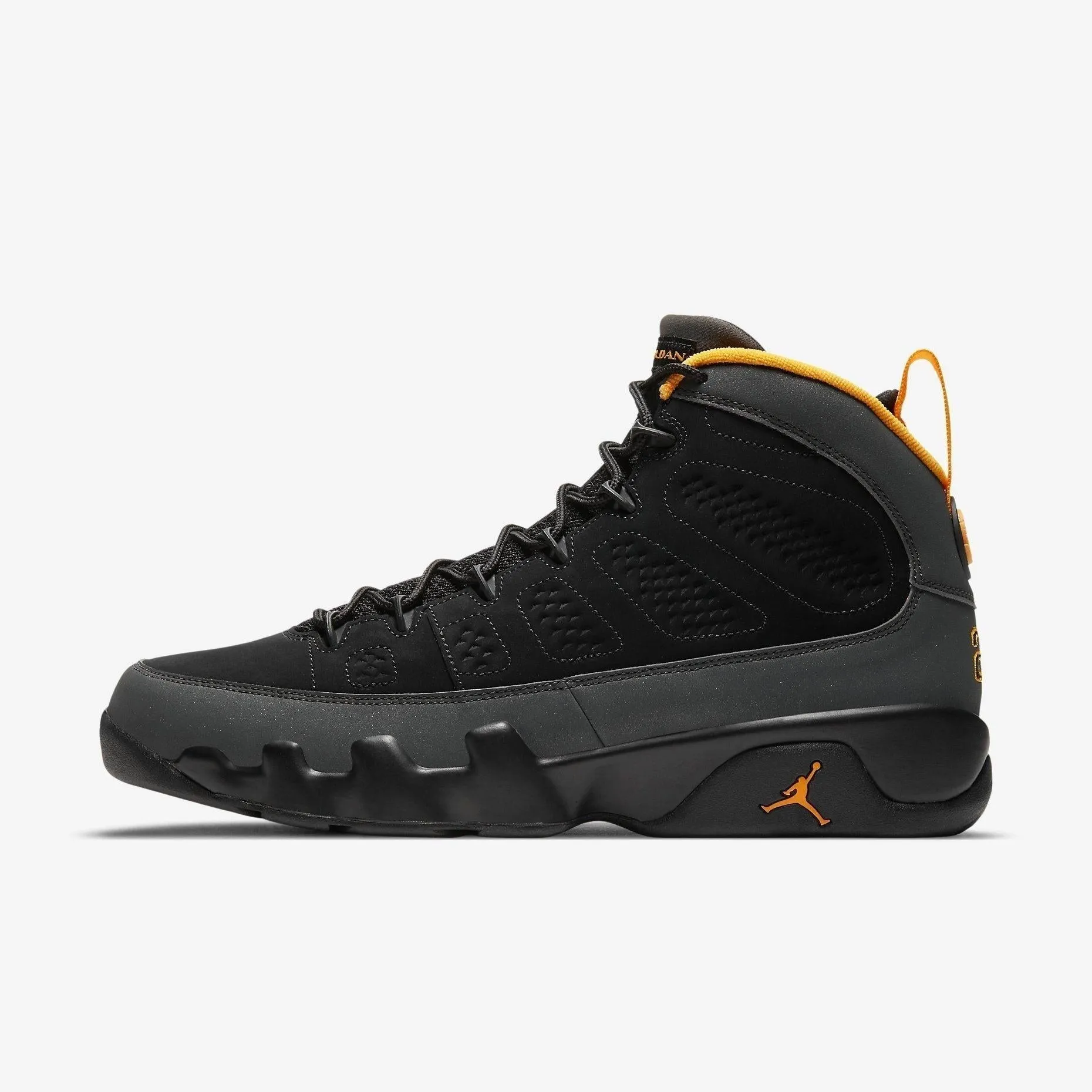 (Men's) Air Jordan 9 Retro 'Dark Charcoal / University Gold' (2021) CT8019-070 Shock Diffusing Midsole