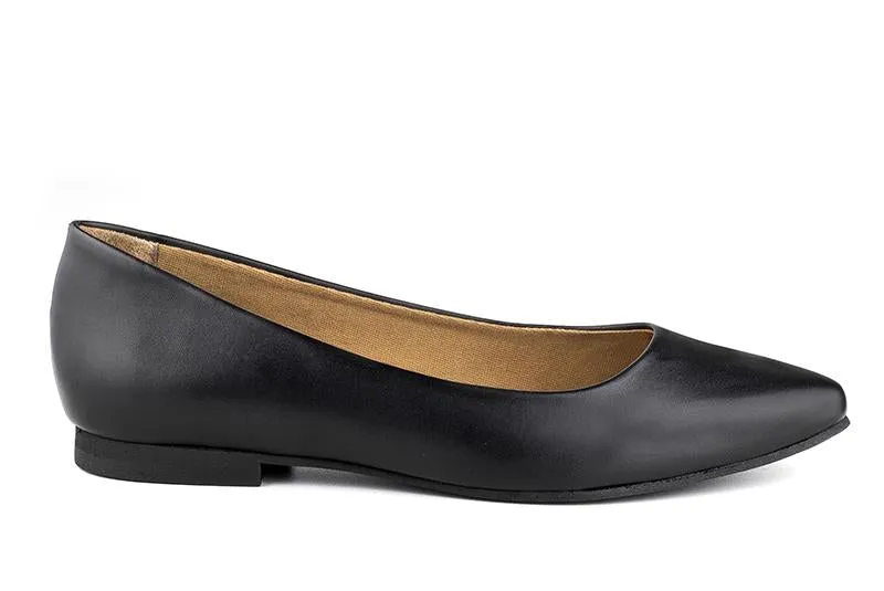 Diana Flats in Black Matte from Ahimsa Party Glow