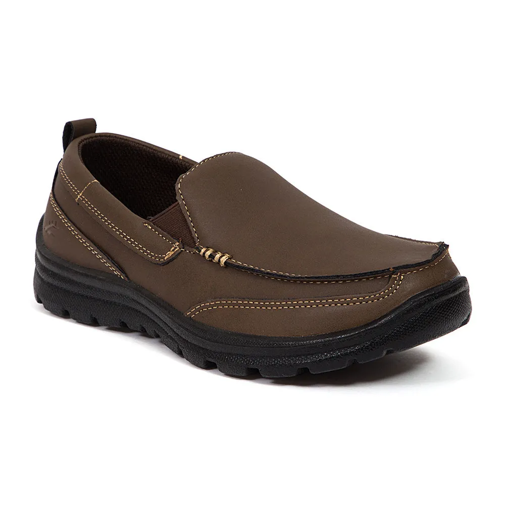 Kids' Zesty in Brown Timeless Style Stitched Detailing