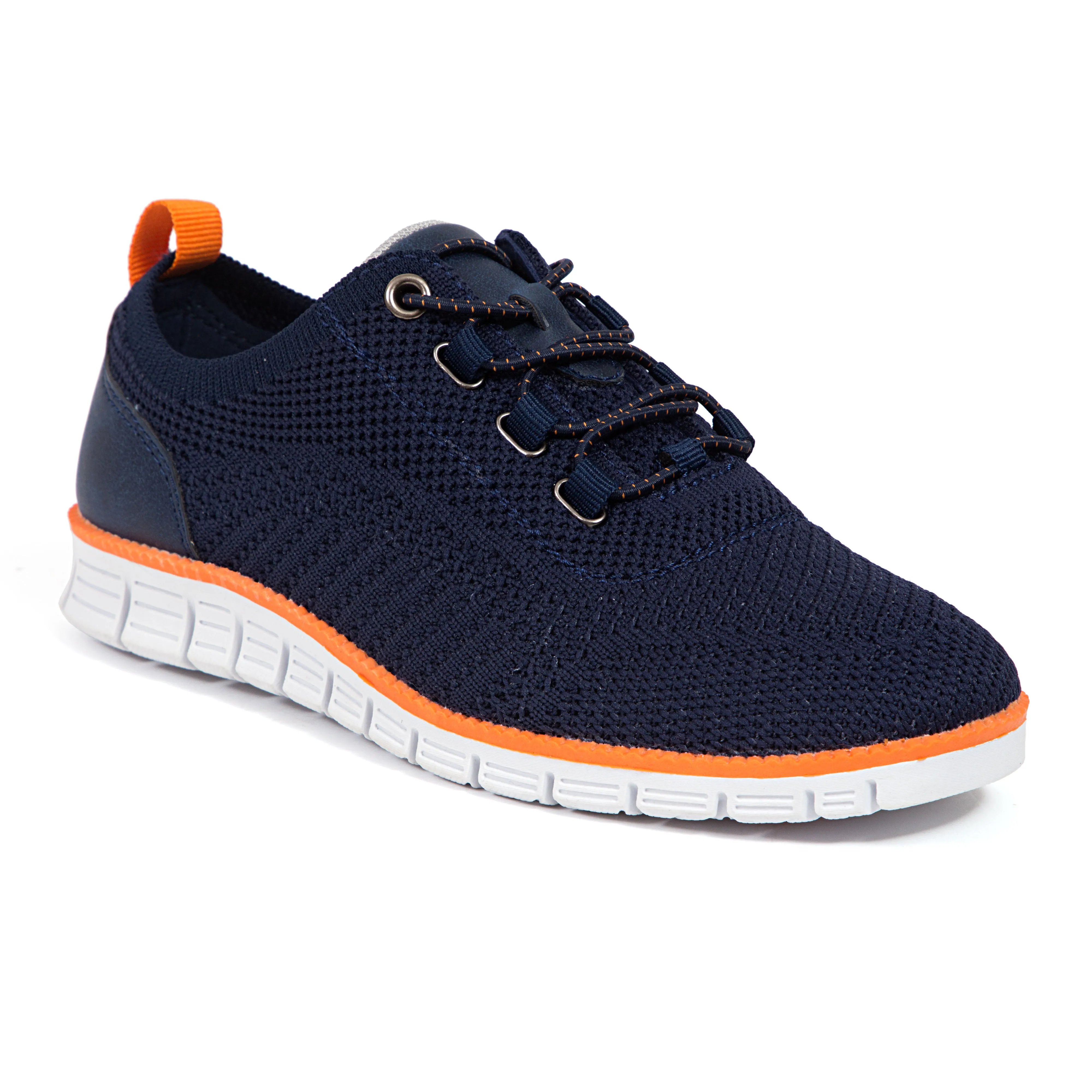Sleek Leather Kids' Status Jr. in Navy