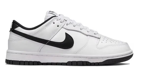 Durable outsole Kids Fun Nike Dunk Low White Black (2022) (W)
