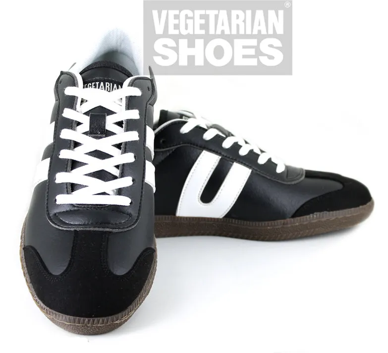 Travel Must Cheatah Sneaker in Black from Vegetarian Shoes