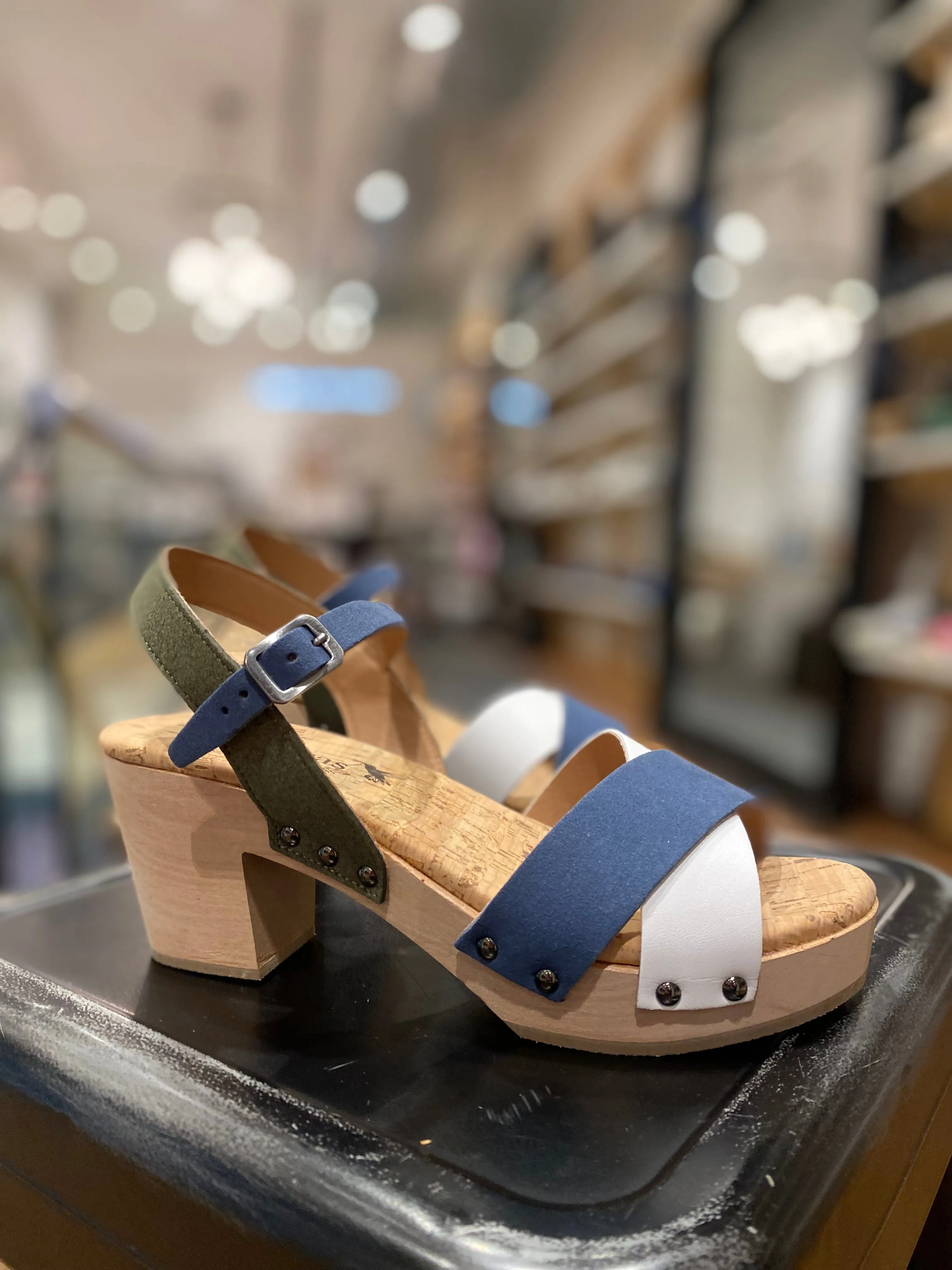 Chloe Clog in Multi from Novacas Adjustable