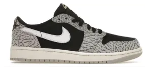 Jordan 1 Retro Low OG Black Cement (Women's) Crystal Glow