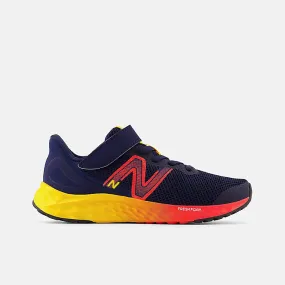 Slip On Pastel tone Fresh Foam Arishi v4 Bungee Lace with Top Strap - Team Navy with Electric Red