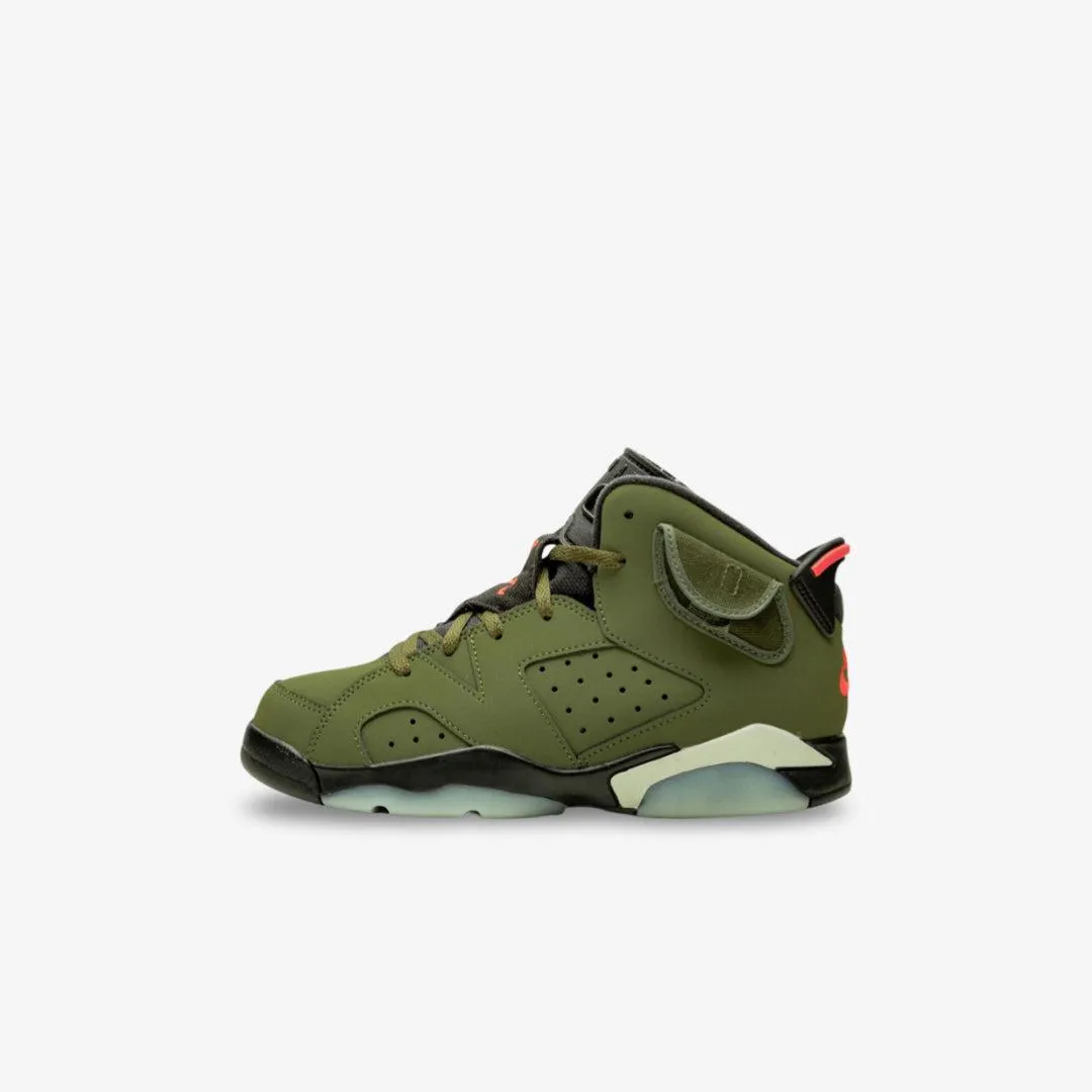 (PS) Air Jordan 6 Retro SP x Travis Scott 'Cactus Jack Medium Olive' (2019) CQ3565-200 Easy Access