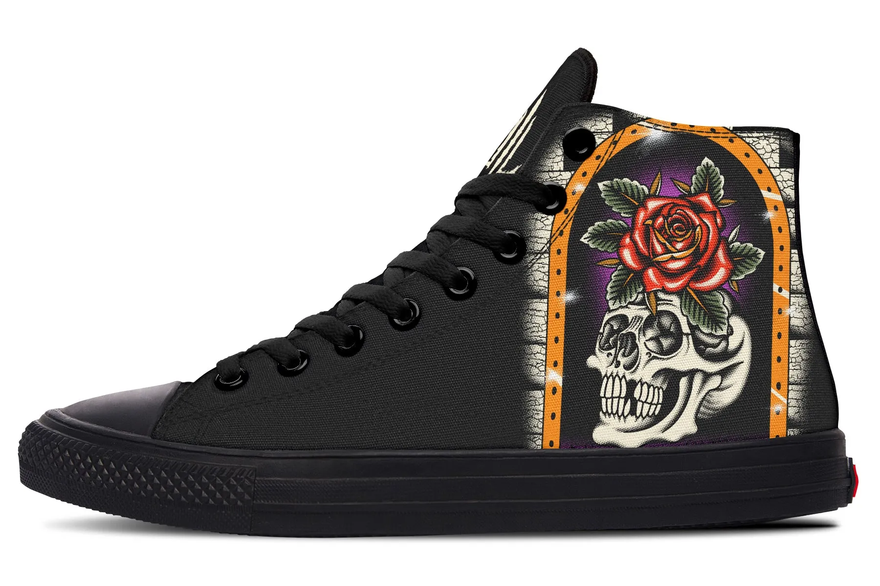 Action Fast Furio Rose Skull High Tops