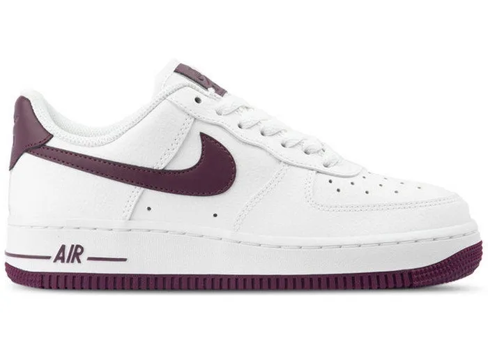 Reinforced Nike Air Force 1 Low Patent White Bordeaux (W)