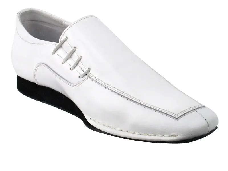 Sancho -- Unisex Side Tie Salsa Oxford -- White Japan Neat