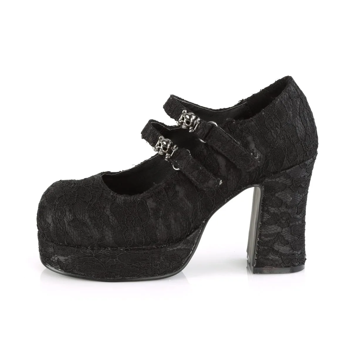 Foot Glow Meta Move GOTHIKA-09 Black Satin-Lace