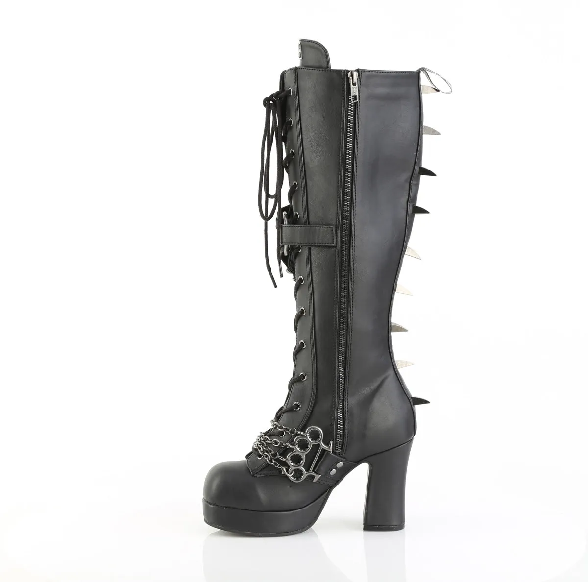 GOTHIKA-108 Black Vegan Leather Grab Now