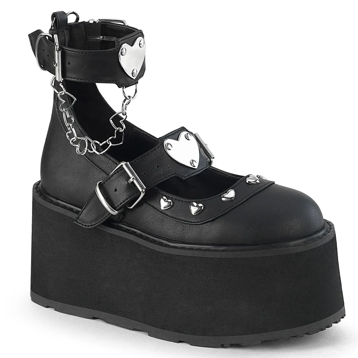 Quick Motion Modern Edge DAMNED-56 Black Vegan Leather