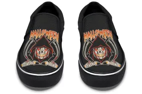 Leg Slim Rubber Sole Halloween Never Dies Slip On Shoes
