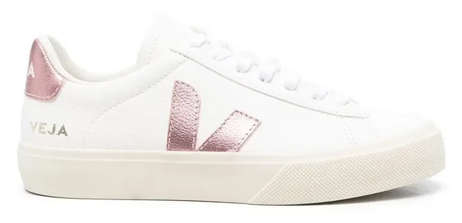 Veja Campo Chromefree Leather White Nacre Cosmic Glow Jungle Path