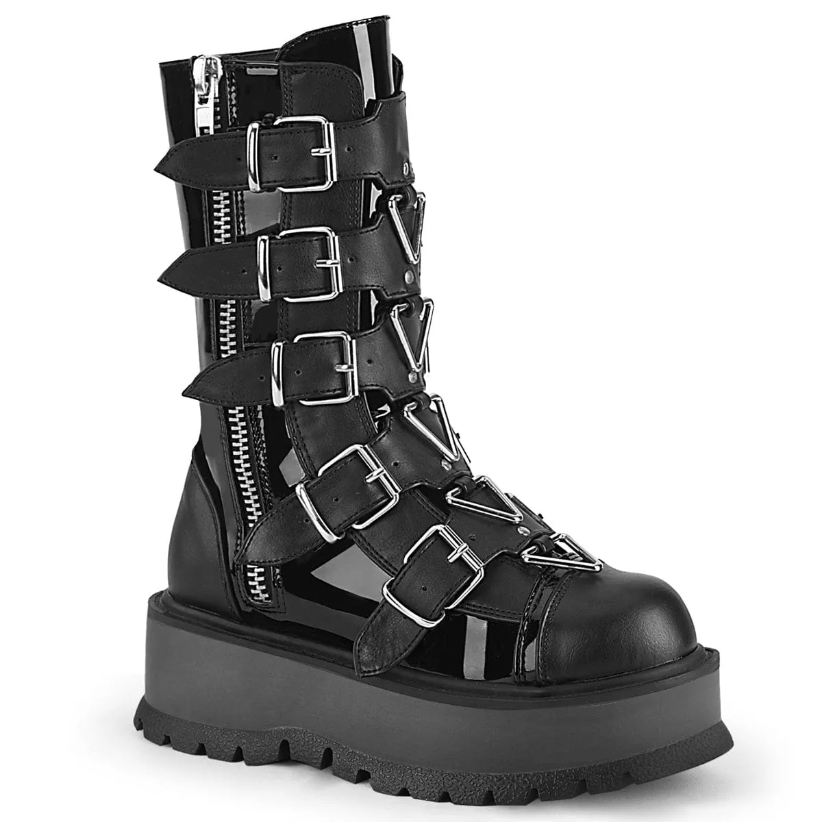 Earth Mood Sky View SLACKER-160 Black Patent -Vegan Leather