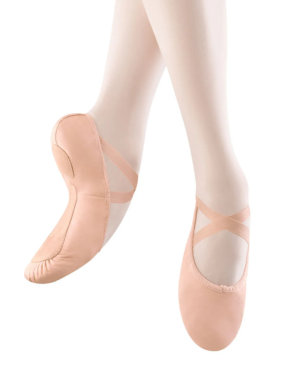 Leg Slim Articulation Leather --3/4 Split Sole Ballet Slipper -- Pink