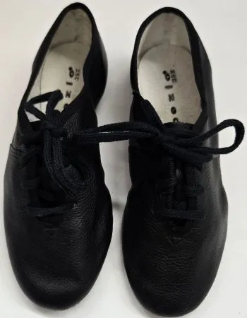 Jarvis Jr. -- Children's Full Sole Jazz Oxford, Suede Sole -- Black Ankle Support