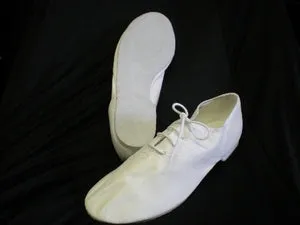 Jazzy -- Full Sole Jazz Oxford, Suede Sole -- White waterproof