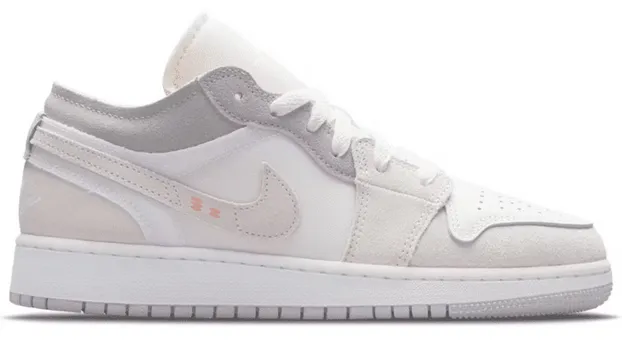 Brave Walk Jordan 1 Low Inside Out Cream White Light Grey (GS)