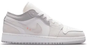 Jordan 1 Low Inside Out Cream White Light Grey (GS) Mono Style