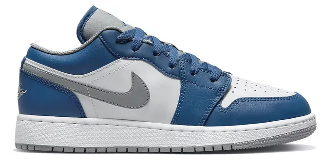 Jordan 1 Low True Blue (GS) Linen Air Lift Up