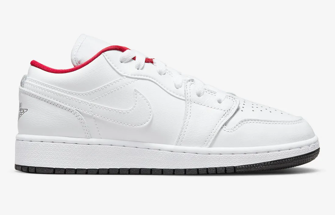 Jordan 1 Low White Red Black (GS) Supportive Core All Ages