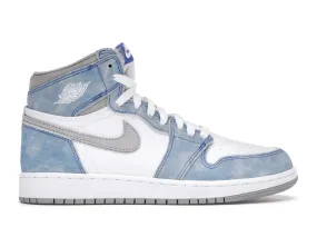 Jordan 1 Retro High Hyper Royal Smoke Grey (GS) Sweat Resistant Indoor Fitness