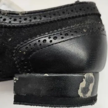 Air Dry Fresh Drop Jordan -- Men's Standard Ballroom Oxford -- Black Leather/Suede