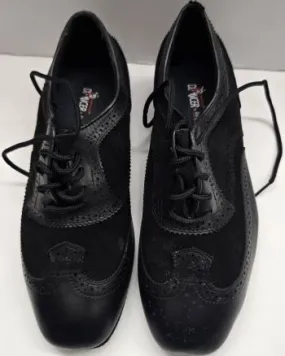 Jordan -- Men's Standard Ballroom Oxford -- Black Leather/Suede Abrasion resistant