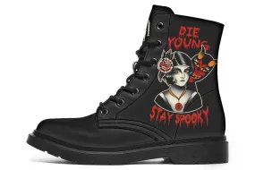 Match All Die Young Stay Spooky Boots