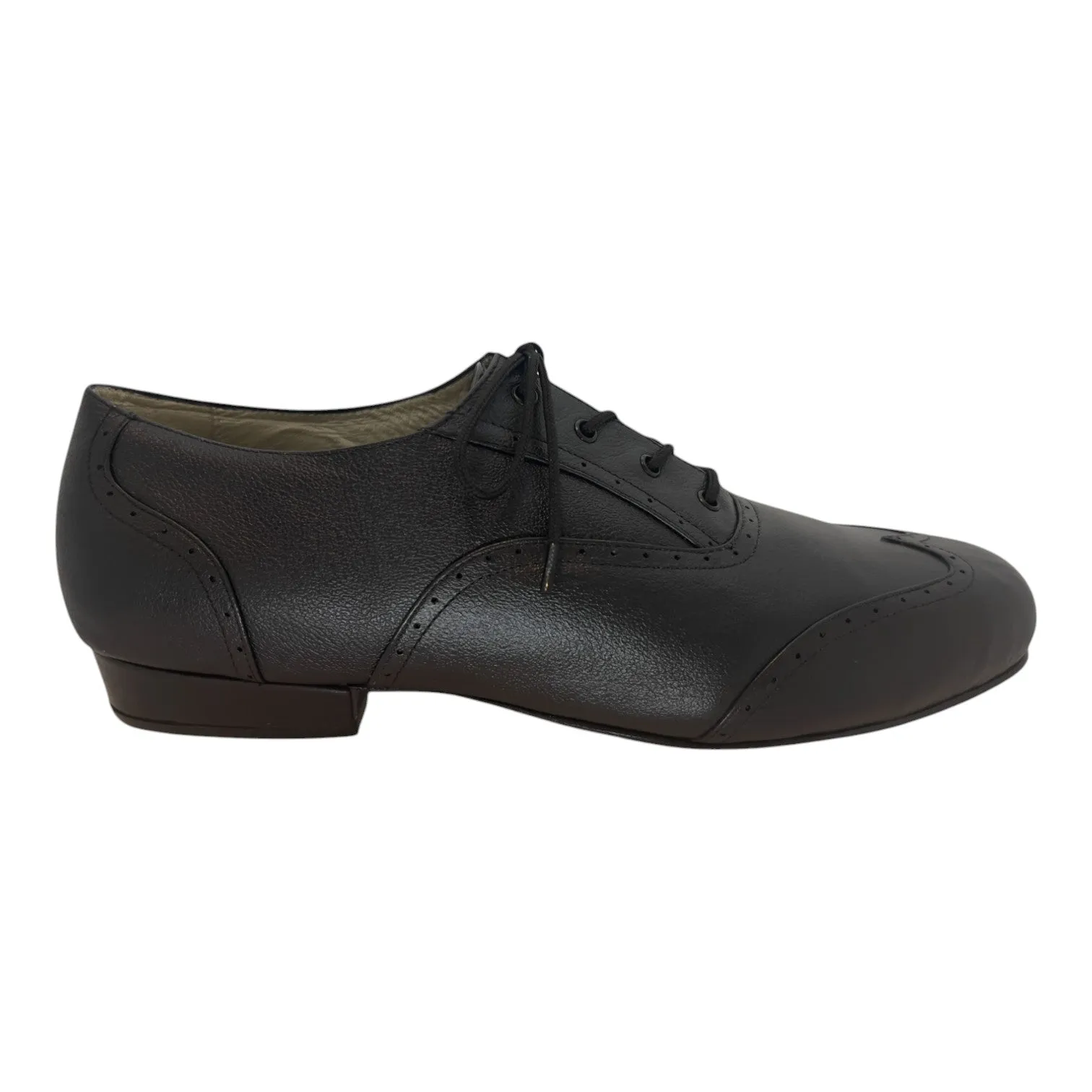 Kamian -- Men's Tango Shoe -- Black Dance Floor Story Glow