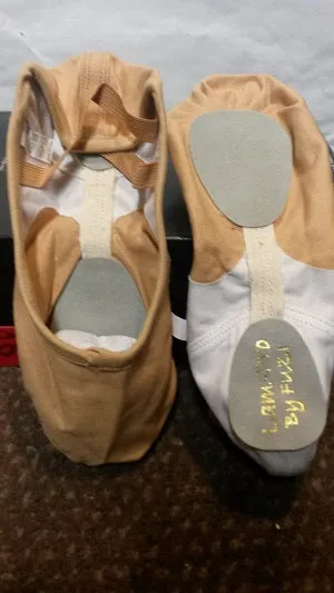 All Terrain Stylish Commuters Rich Glow Lam Pro -- Canvas Split Sole Ballet -- Flesh