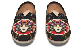Blooming Girl Head Casual Shoes Night Out