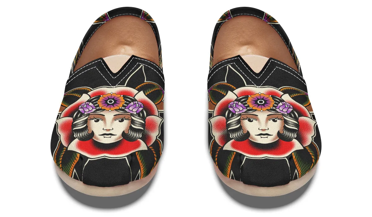 Season Ease High Quality Blooming Girl Head Casual Shoes