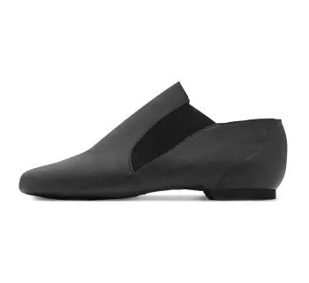 Lee Jr. -- Split Sole Jazz Slip-On -- Black Sweat Resistant Urban Stroll Cotton Touch