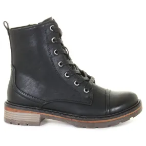 Leona Boot in Black from Wanderlust (Wide Fit) Breathable Road Trip Sturdy Build
