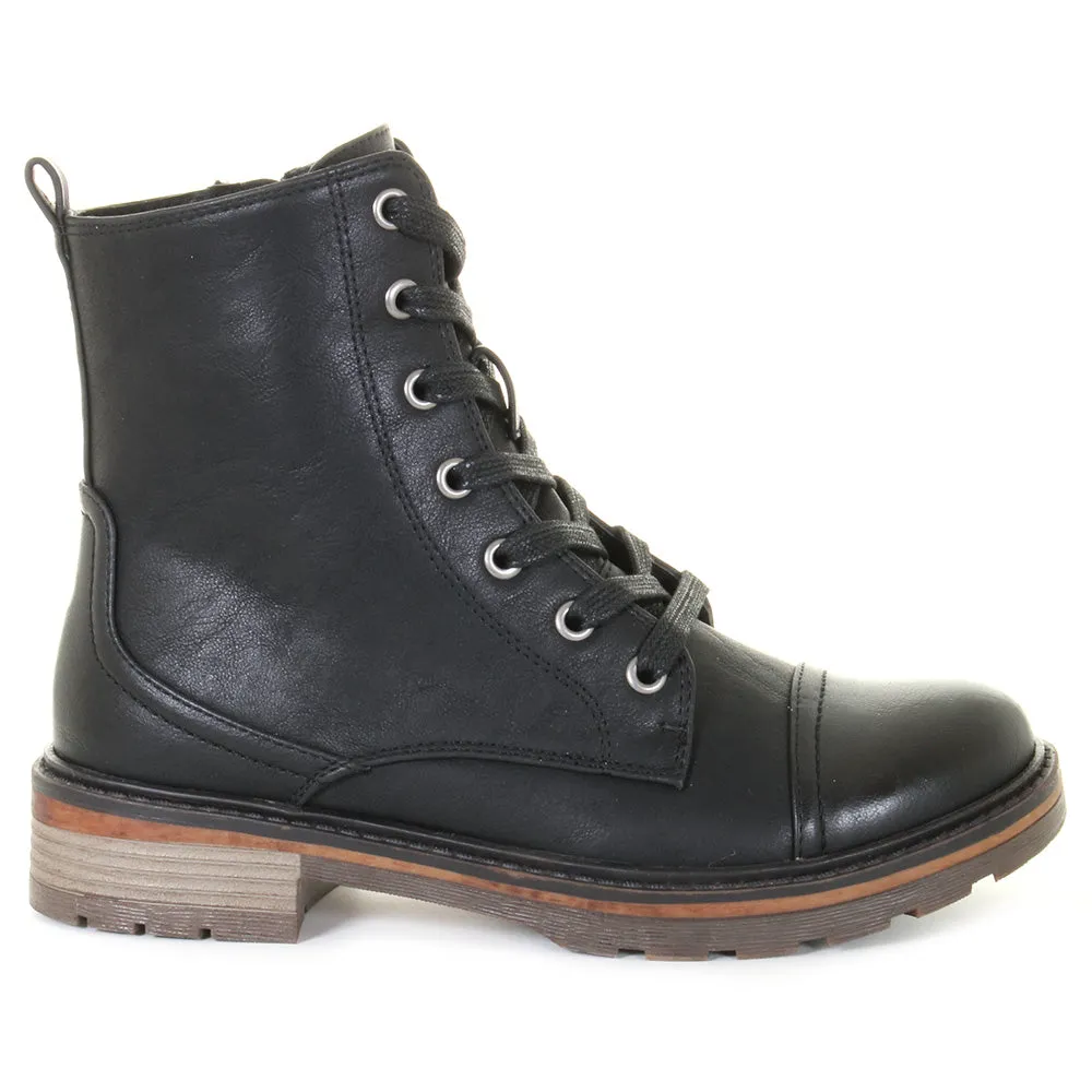 Insulated Cold Climate Insulated Rural Traveler Leona Boot in Black from Wanderlust (Wide Fit)