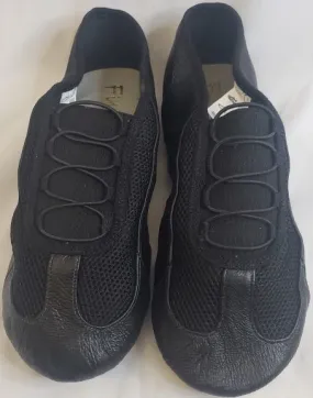 Stylish Work Base Alfred -- Mesh Split Sole Jazz Slip-On, Suede Sole -- Black