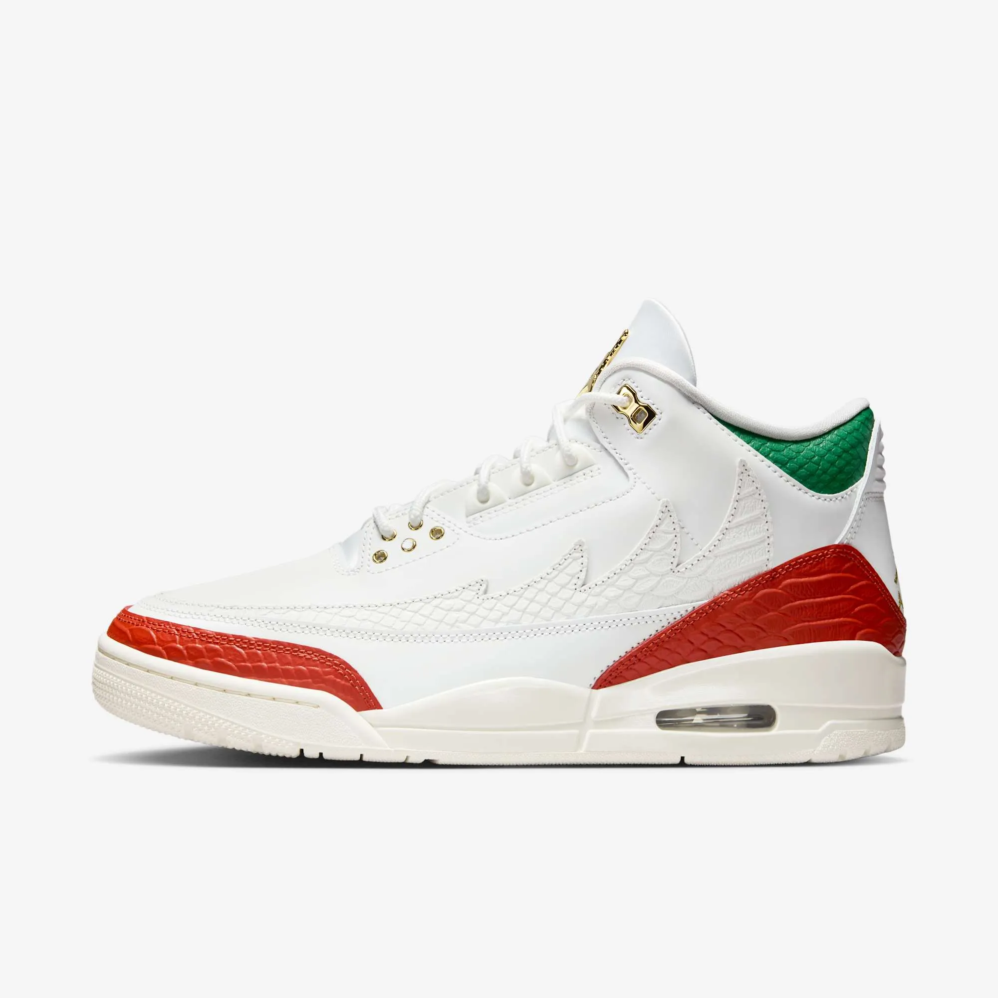 Hyperelastic Foam Friction reduction *PRE-ORDER* (Men's) Air Jordan 3 Retro 'Mexico El Vuelo / Que Fuerza - Mas Vale Mana' (2025) IO1752-100