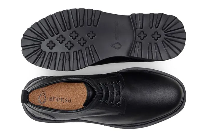 Everyday Derby in Corn Leather from Ahimsa Firm Edge Joy Step