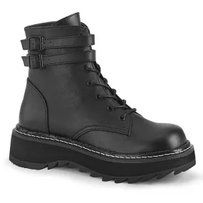 LILITH-152 Black Vegan Leather Trail Strong