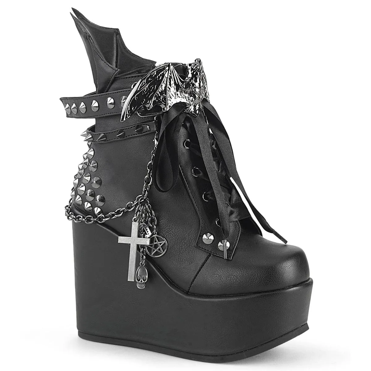 POISON-107 Black Vegan Leather Agile Path