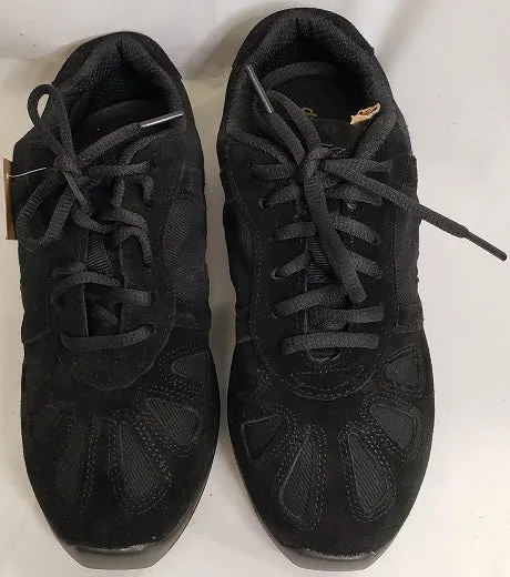 Logan -- Sueded Split Sole Dancesneaker -- Black Foot Support